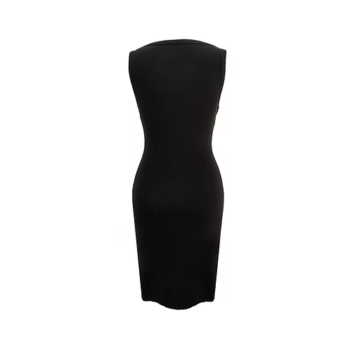 Fatale Midi Dress [Boat Neck] - Black - KAHE