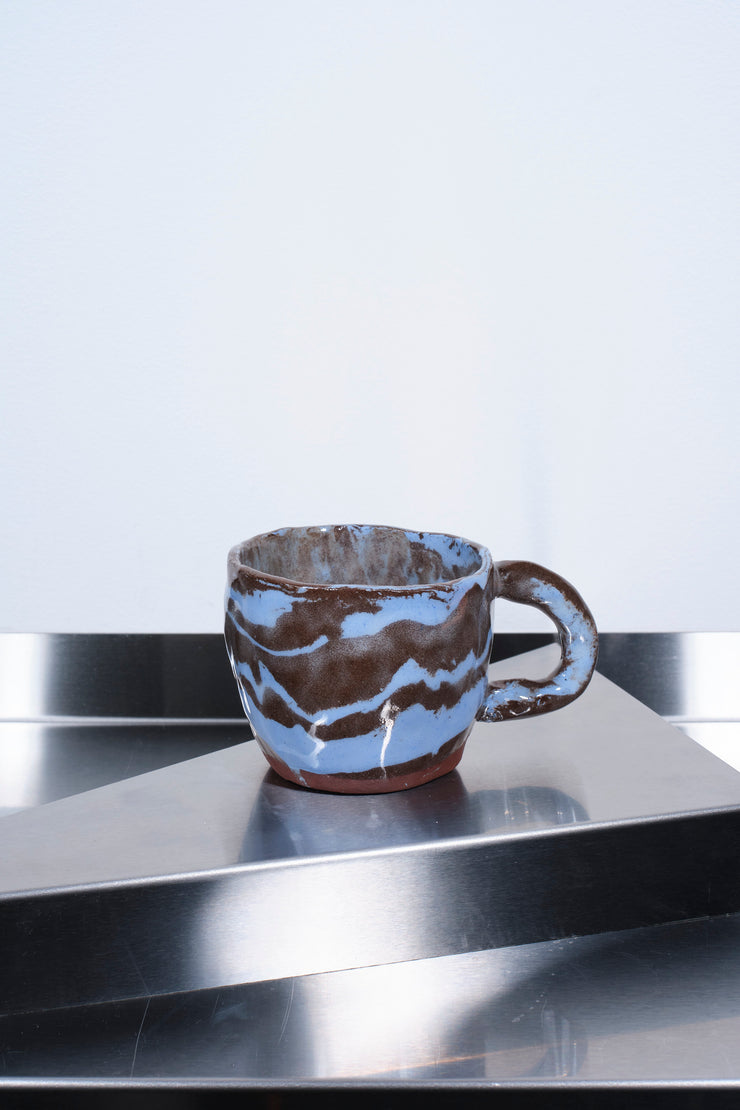 Blue Porcelain Red Stoneware Cup (JJ) - Corey Pugh