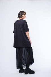 BURNING NIGHT TSHIRT DRESS - Black