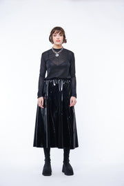 SVART SKIRT - Black Gloss PVC