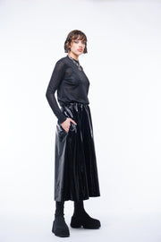 SVART SKIRT - Black Gloss PVC