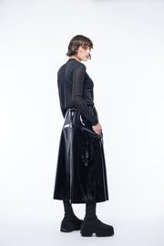 SVART SKIRT - Black Gloss PVC