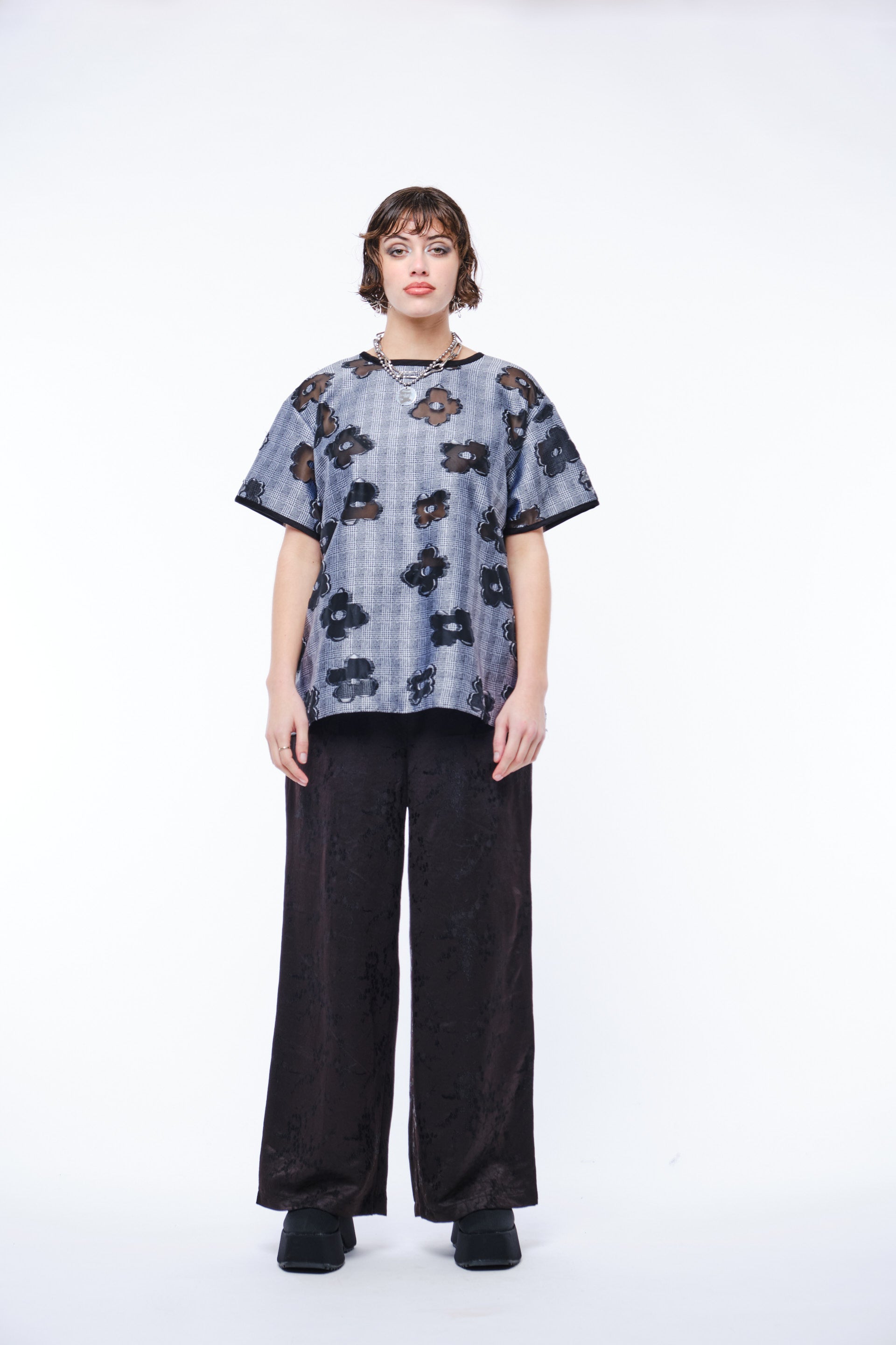 SVEN TOP - Plaid Floral