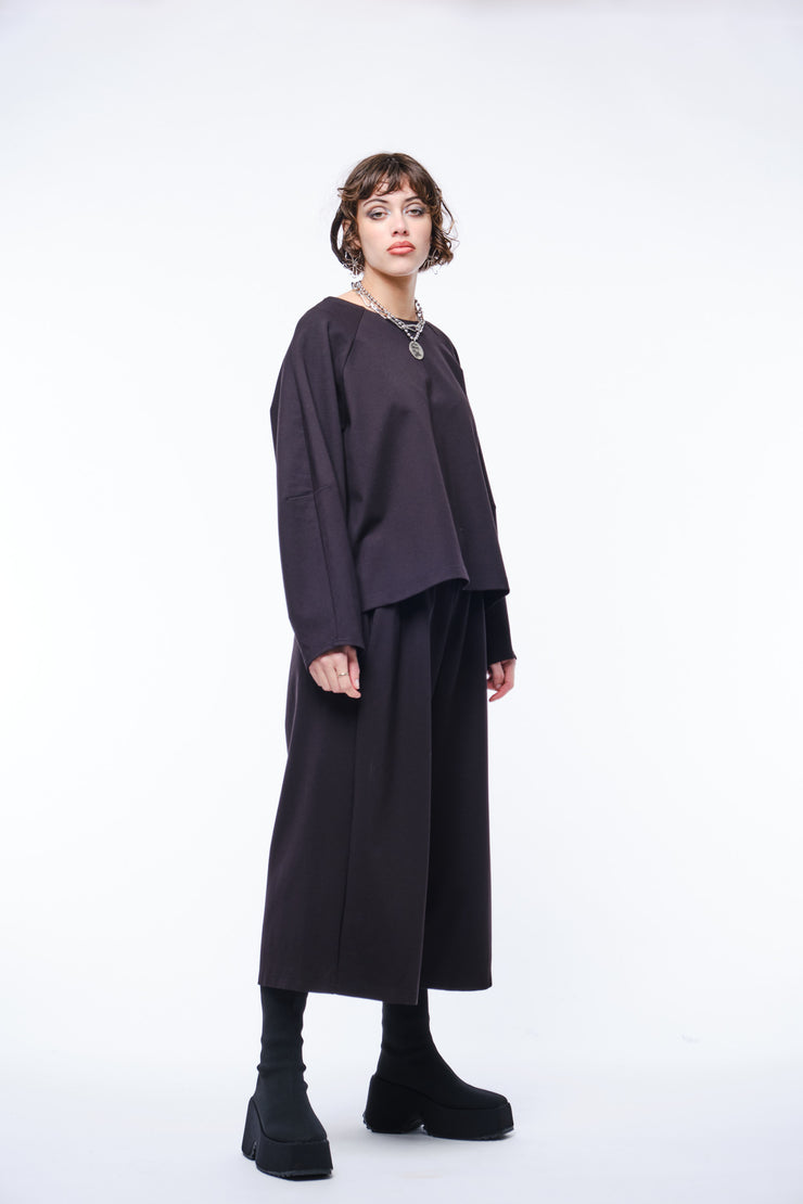 SIGRUN SWEATER - Black Matte Ponti