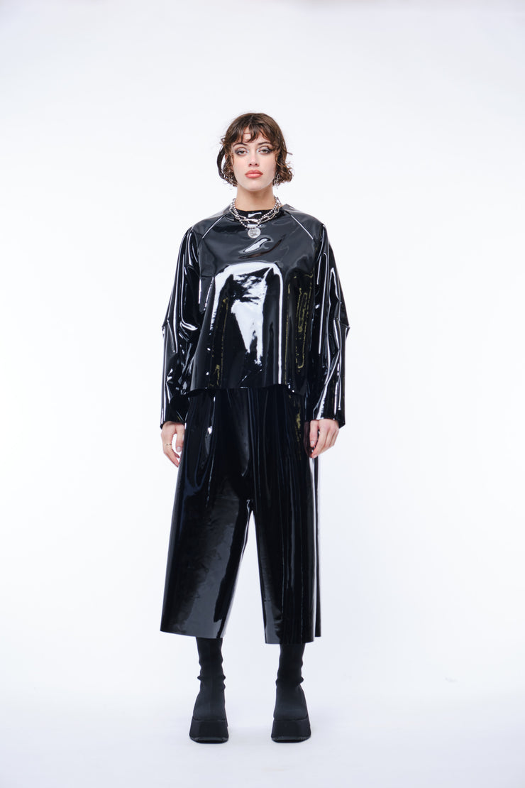 SIGRUN SWEATER - Black Gloss PVC