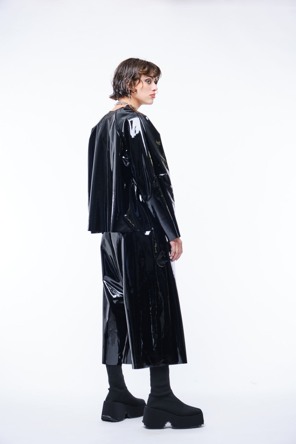 SIGRUN SWEATER - Black Gloss PVC