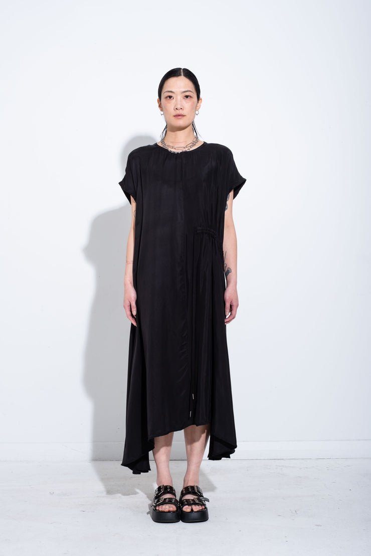 FARLIG DRESS - Black Cupro - JPALM
