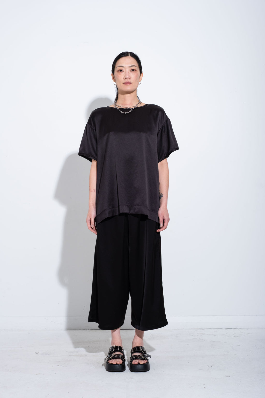 SVEN TOP - Black Silk