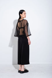 KOL SHORTS - Black Satin - JPALM