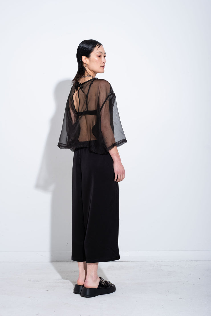 KOL SHORTS - Black Satin - JPALM