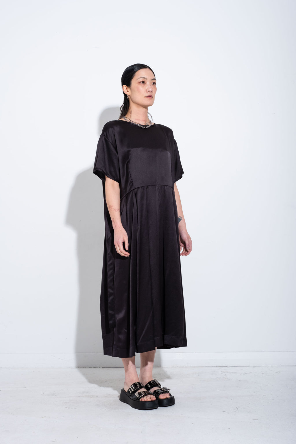 SVEN DRESS - Black Silk