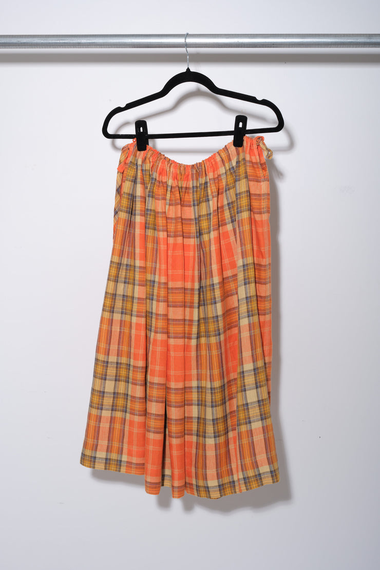Sunne skirt - Orange Check - RHODA NUNN