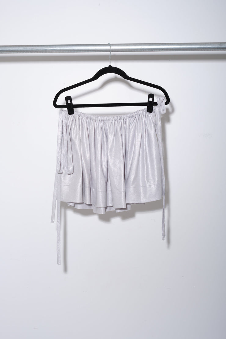 Sunne Mini skirt - Silver Foil - RHODA NUNN