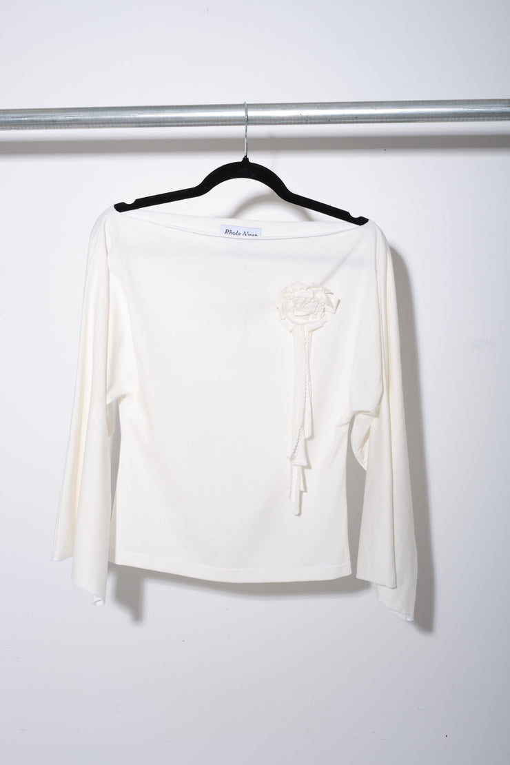Rosette Tee - White - RHODA NUNN