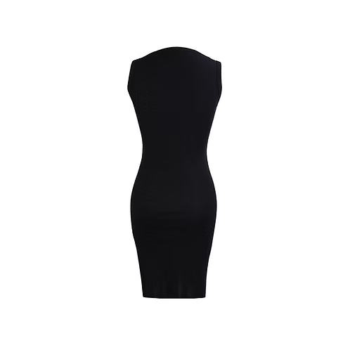 Fatale Midi Dress [Low Cut] - Black - KAHE