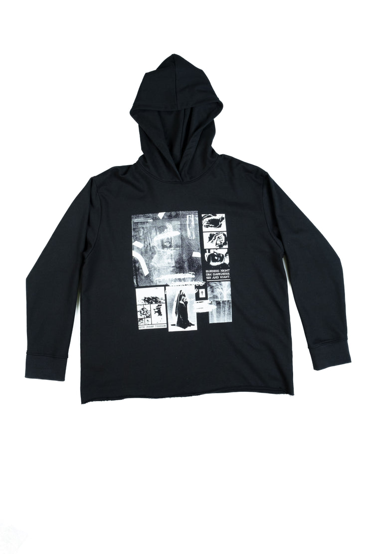 BURNING NIGHT HOODIE - Black