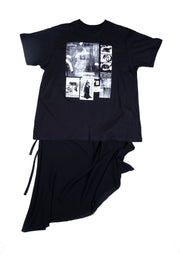 BURNING NIGHT TSHIRT DRESS - Black