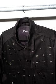 EYELET SERVICE JACKET - Onyx