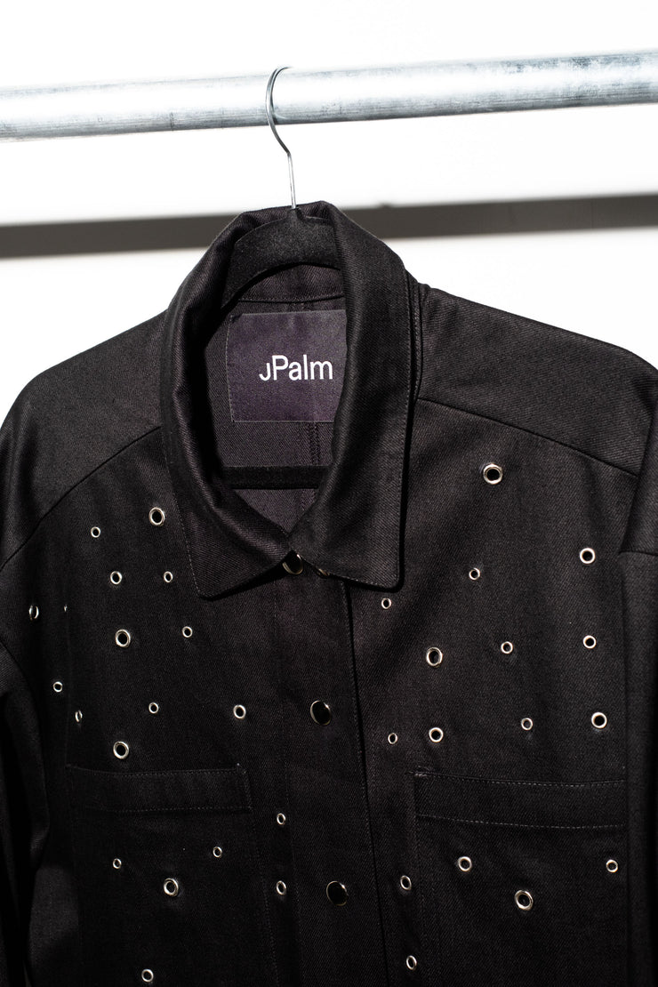 EYELET SERVICE JACKET - Onyx