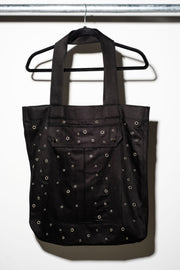 EYELET WORK TOTE BAG - Onyx