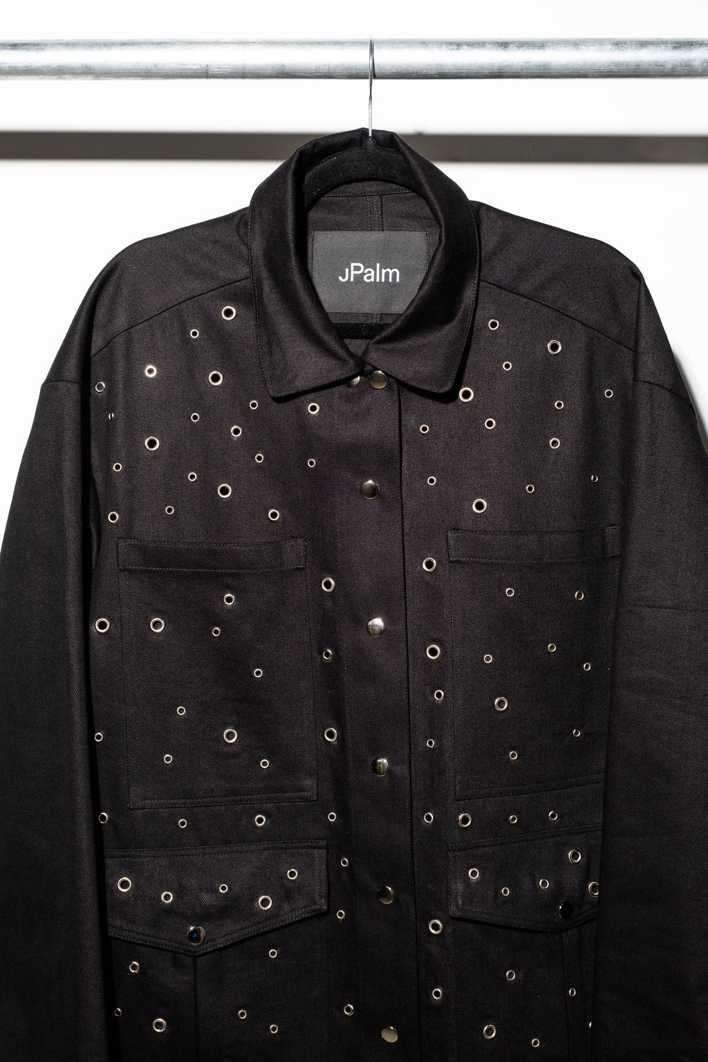 EYELET SERVICE COAT - Onyx