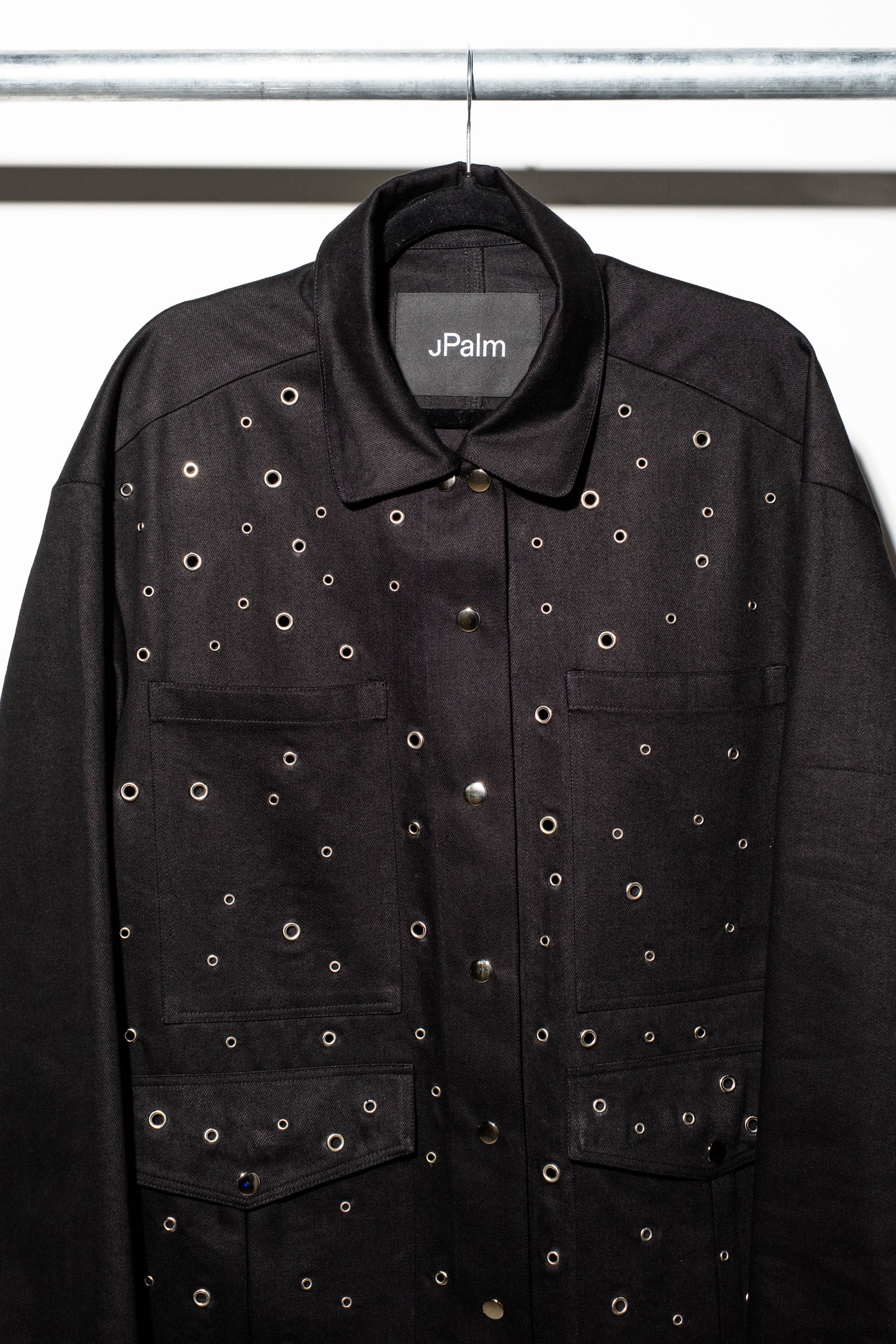 EYELET SERVICE COAT - Onyx