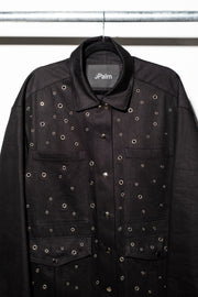 EYELET SERVICE COAT - Onyx