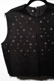 EYELET FRIDA TANK - Onyx