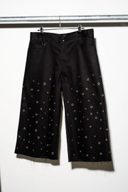 EYELET UTILITY SHORTS - Onyx