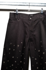 EYELET UTILITY SHORTS - Onyx