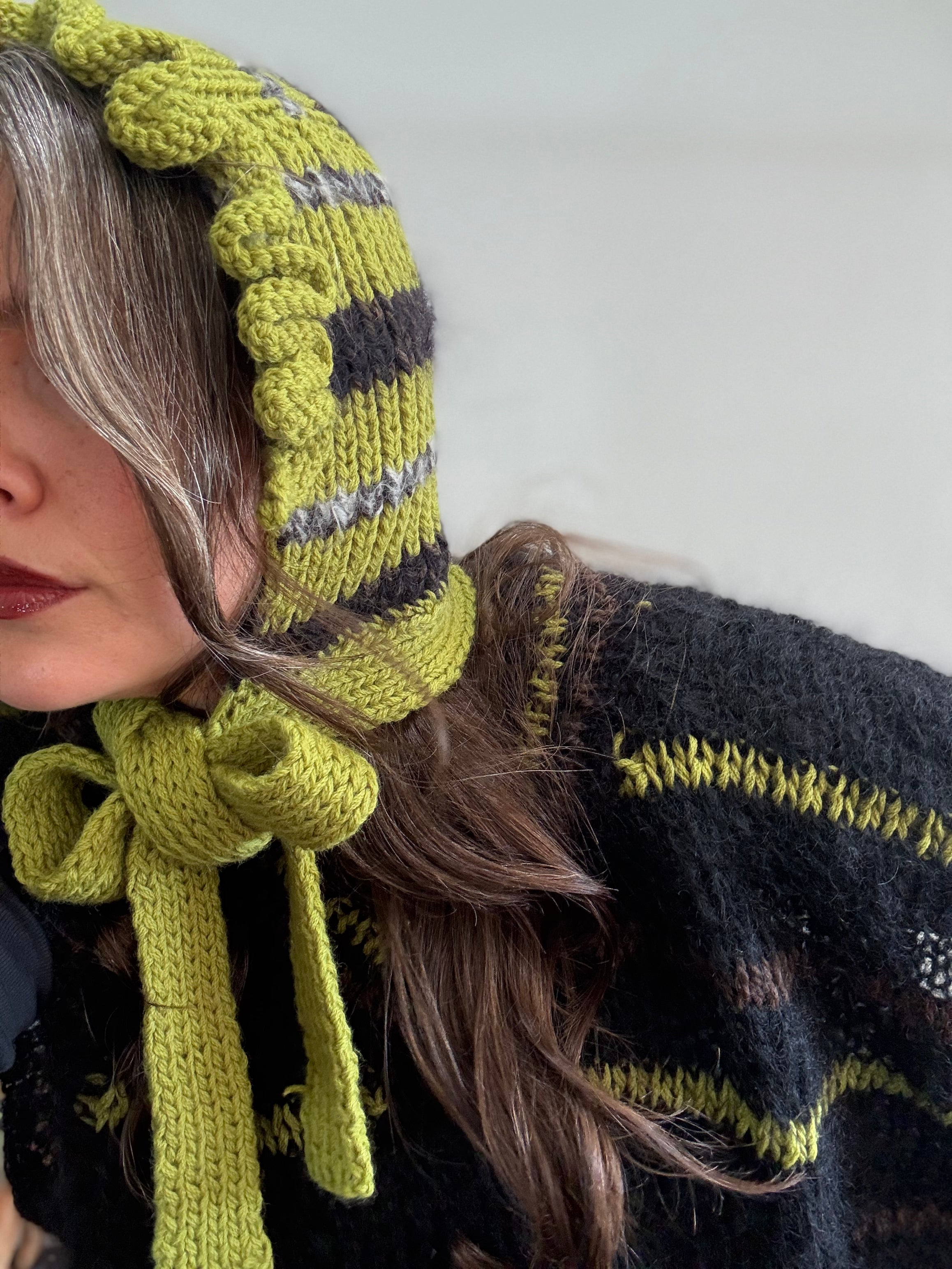 Broccoli Bonnet - Green - ITCHY KNITS