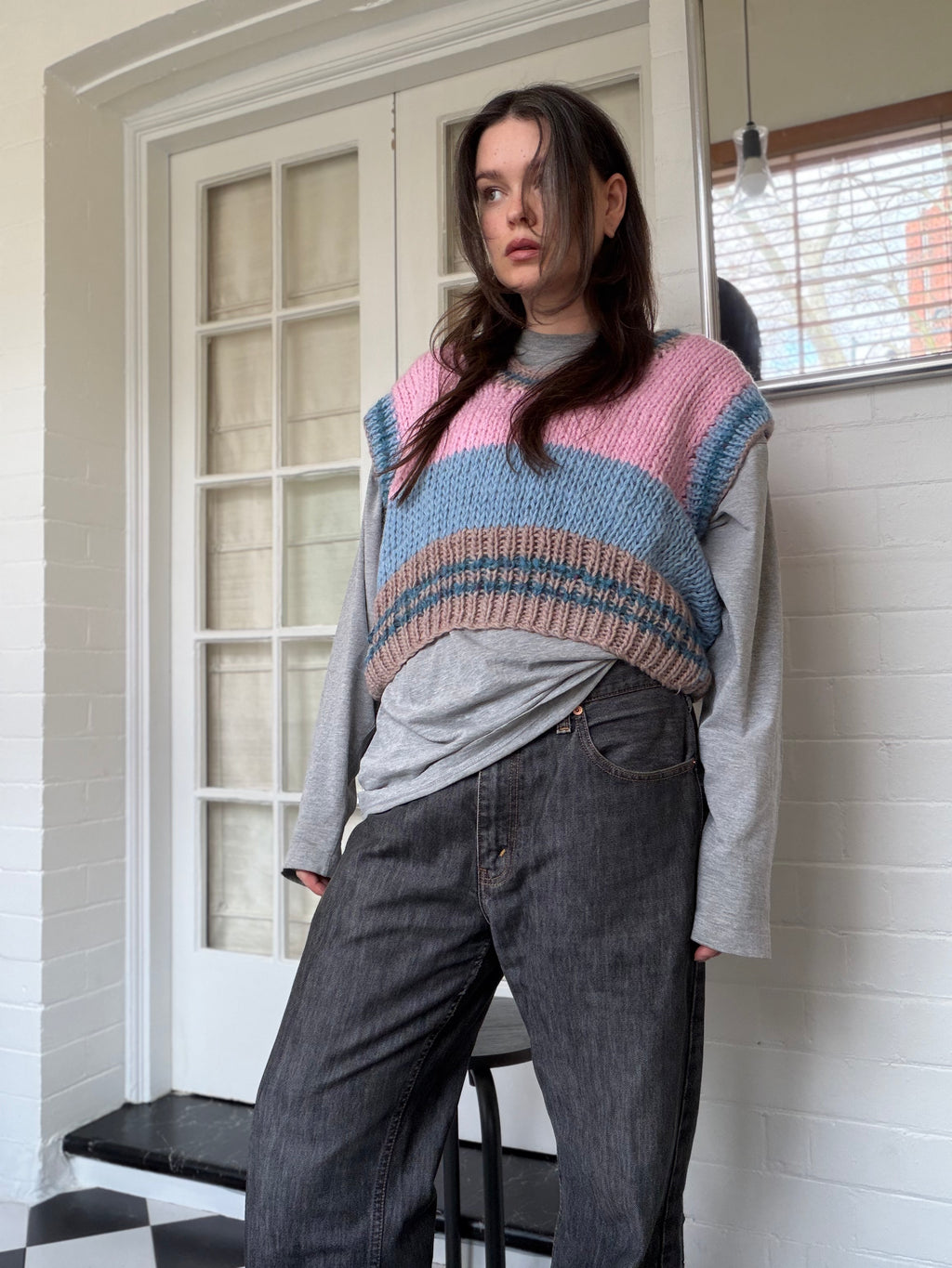 Nice Vest - Pink - ITCHY KNITS