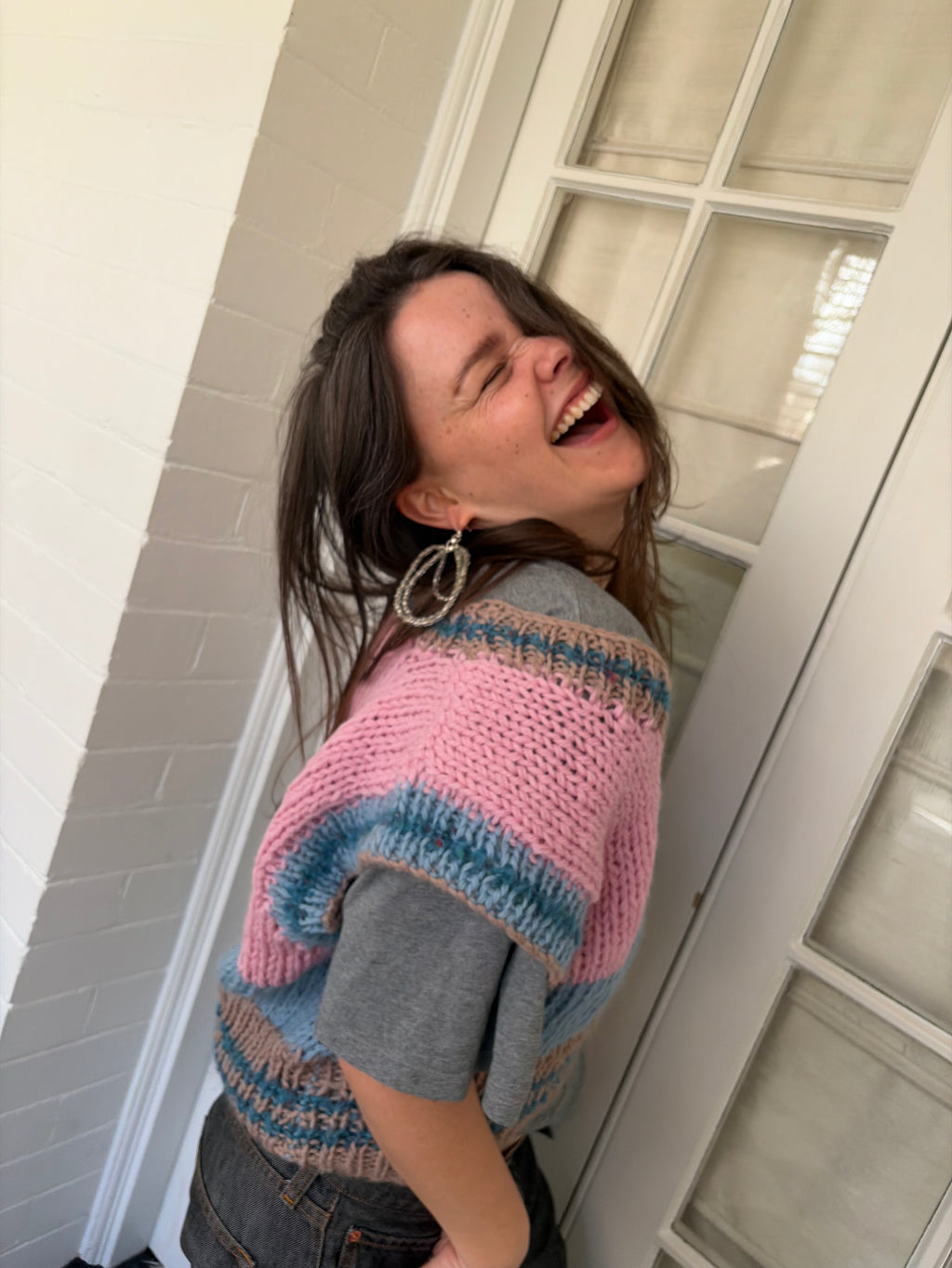 Nice Vest - Pink - ITCHY KNITS