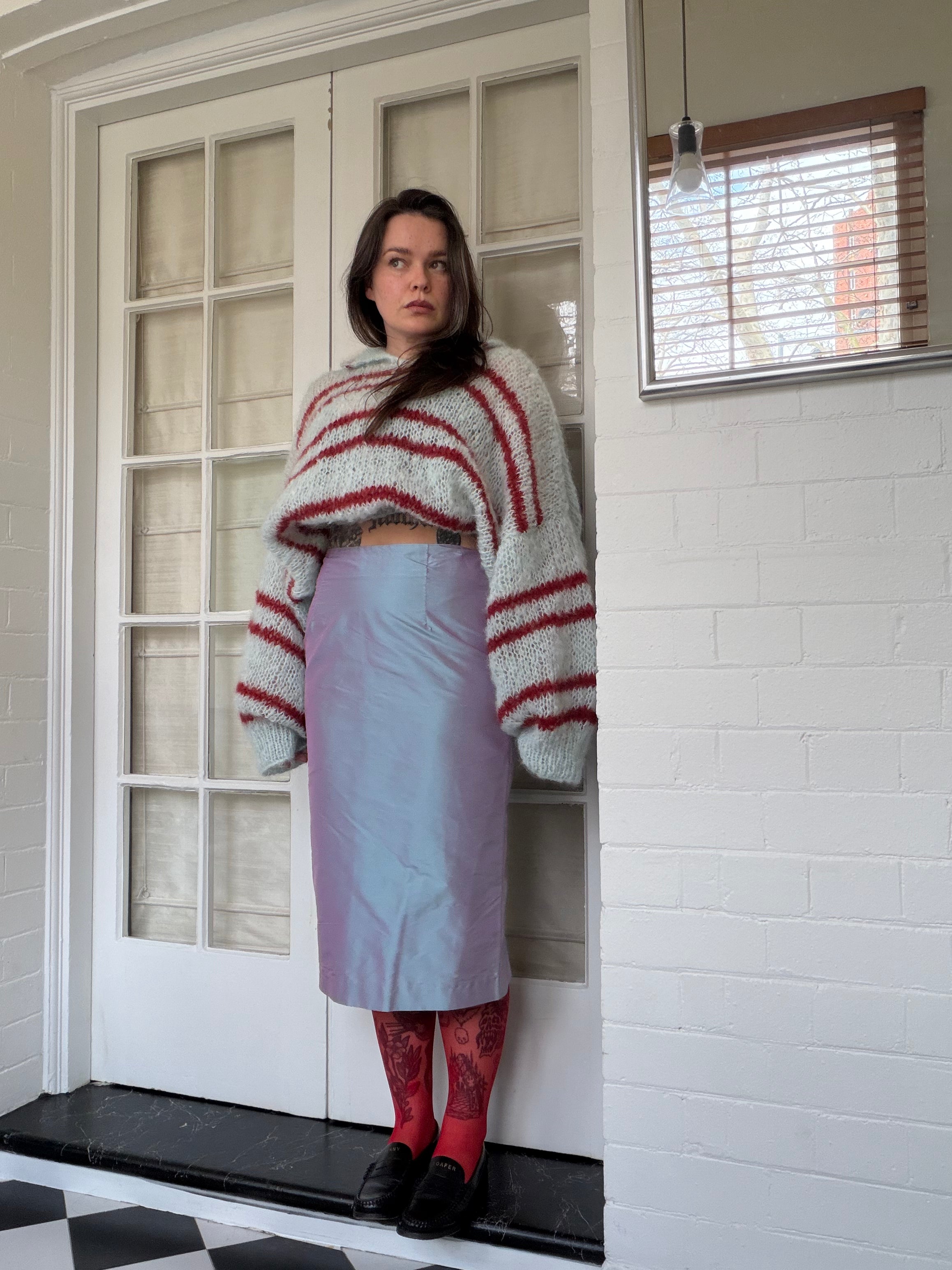 Raspberry Rugby Sweater - Blue - ITCHY KNITS