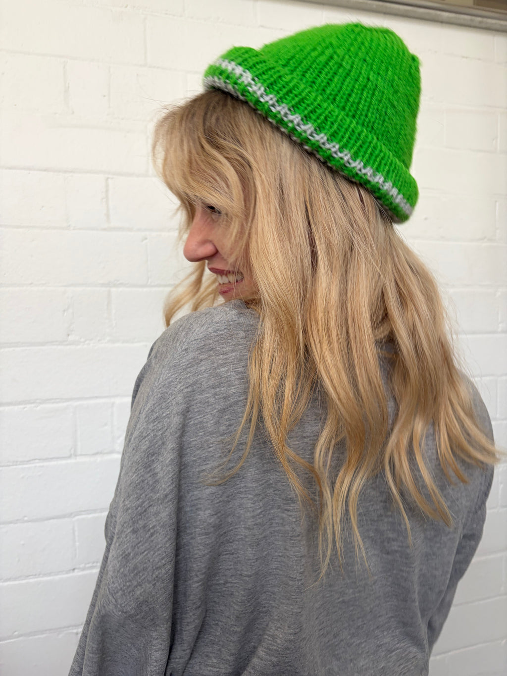 Slime Beanie - Green - ITCHY KNITS