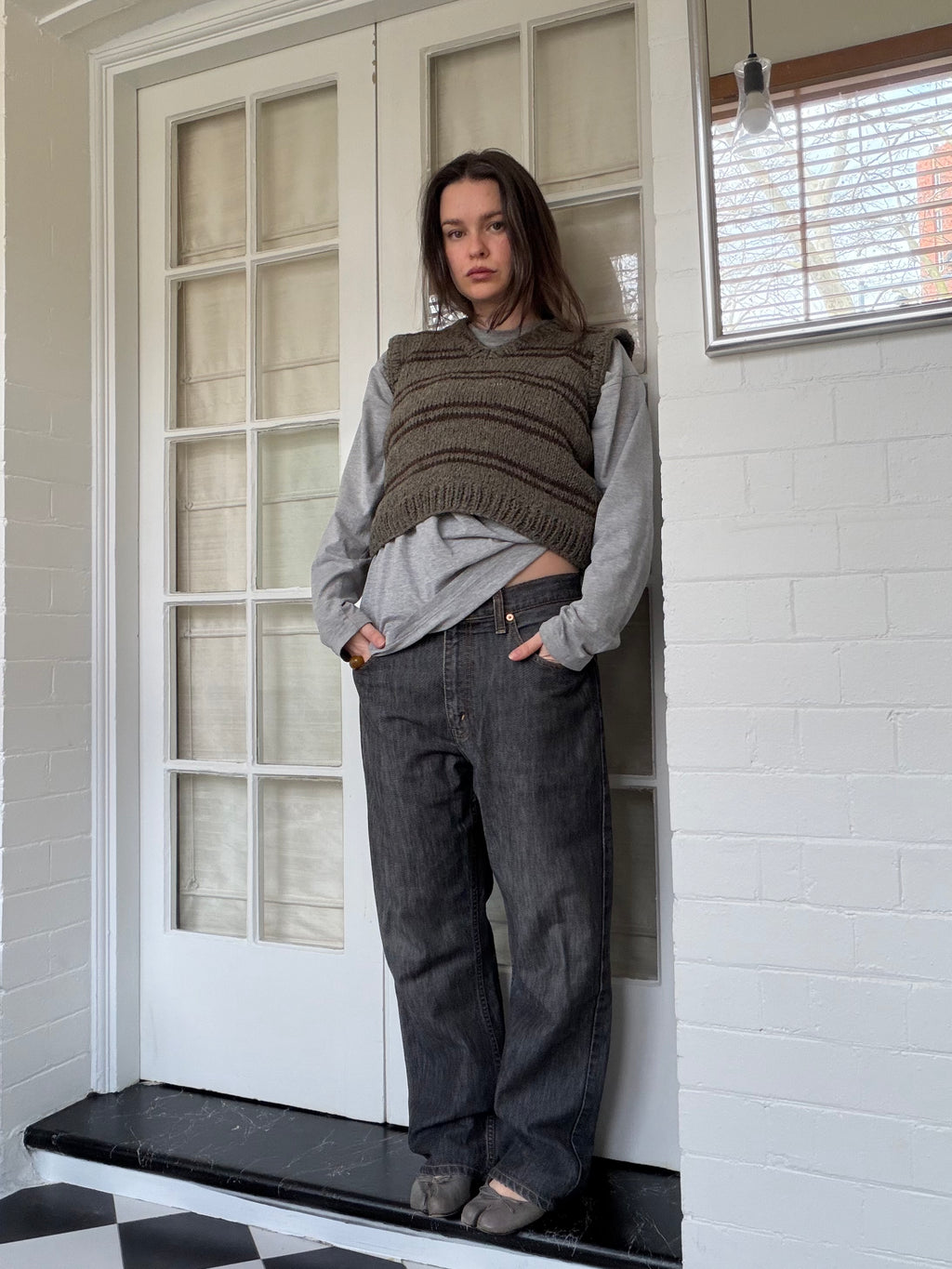 Wood Ash Vest - Grey - ITCHY KNITS