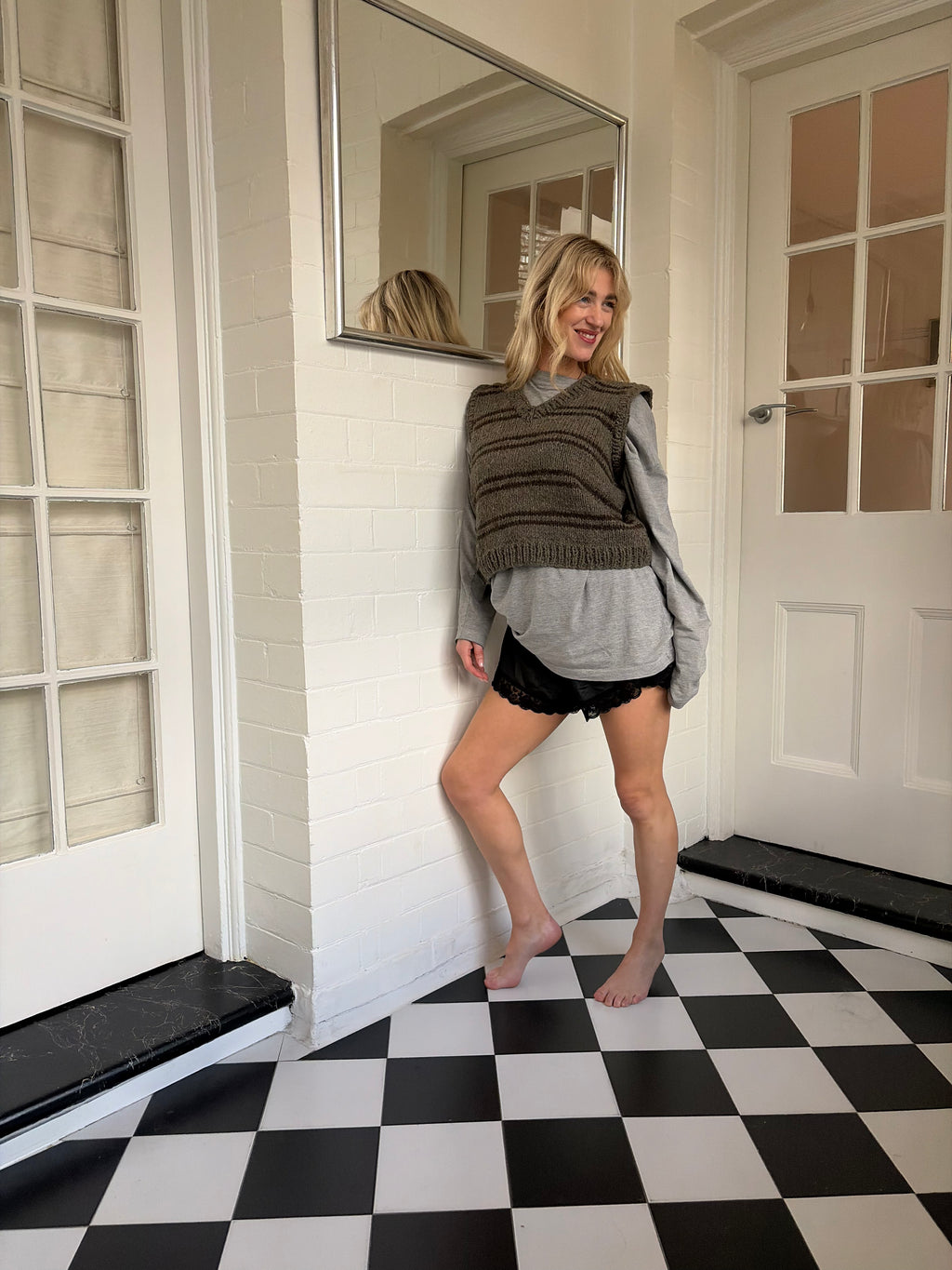 Wood Ash Vest - Grey - ITCHY KNITS