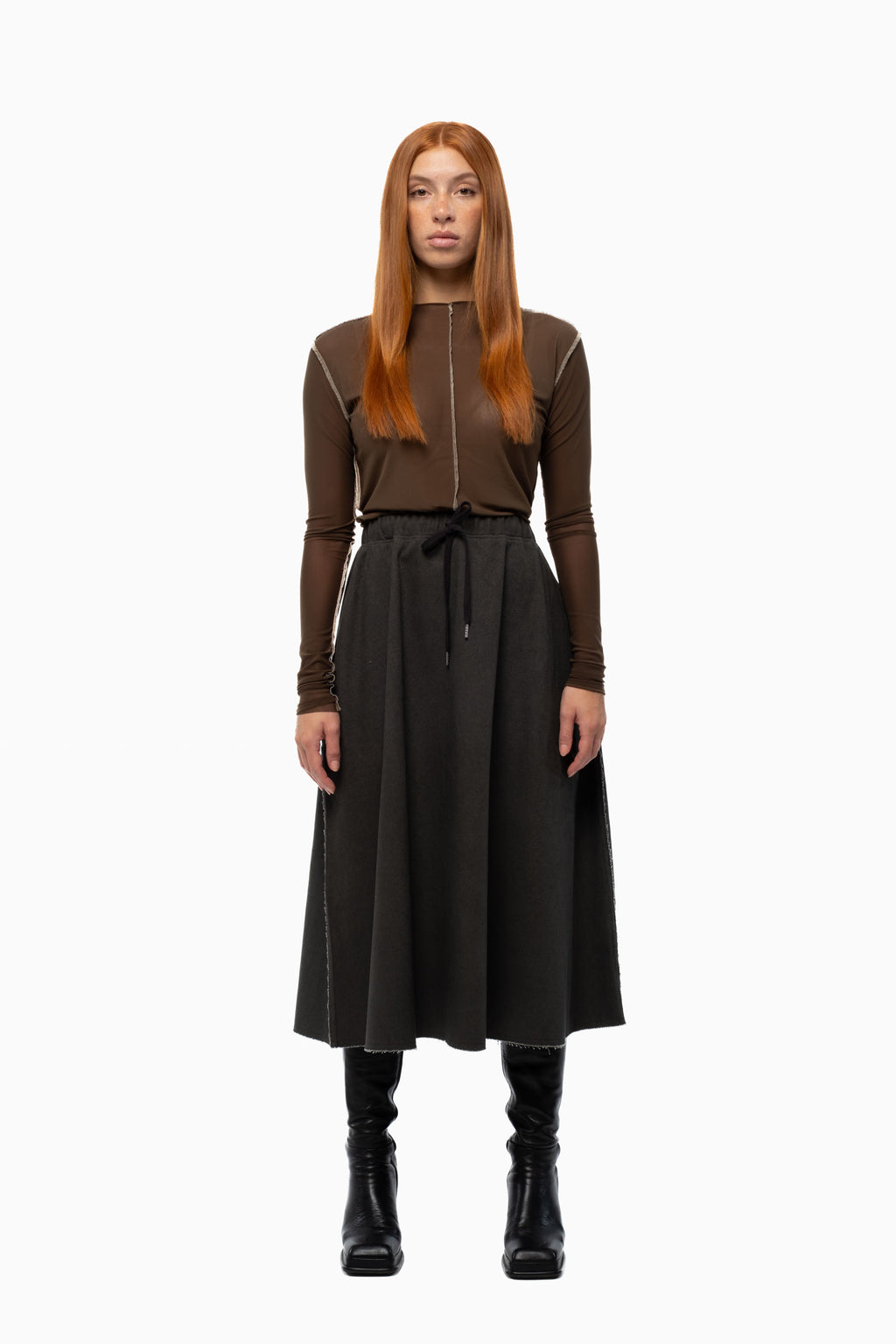 SERVICE SKIRT - Walnut