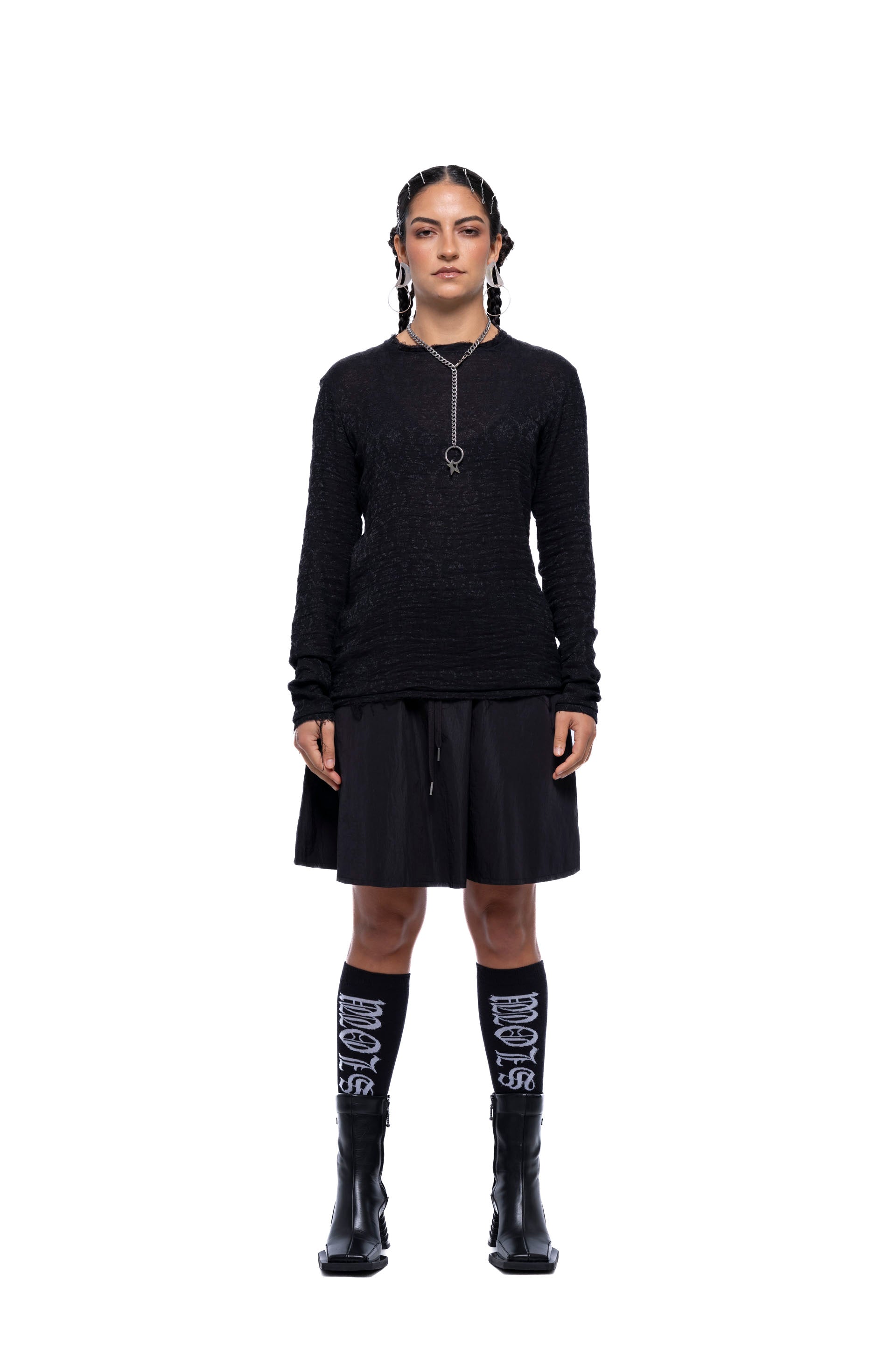 HELENA TOP – Black Filigree (Preorder)