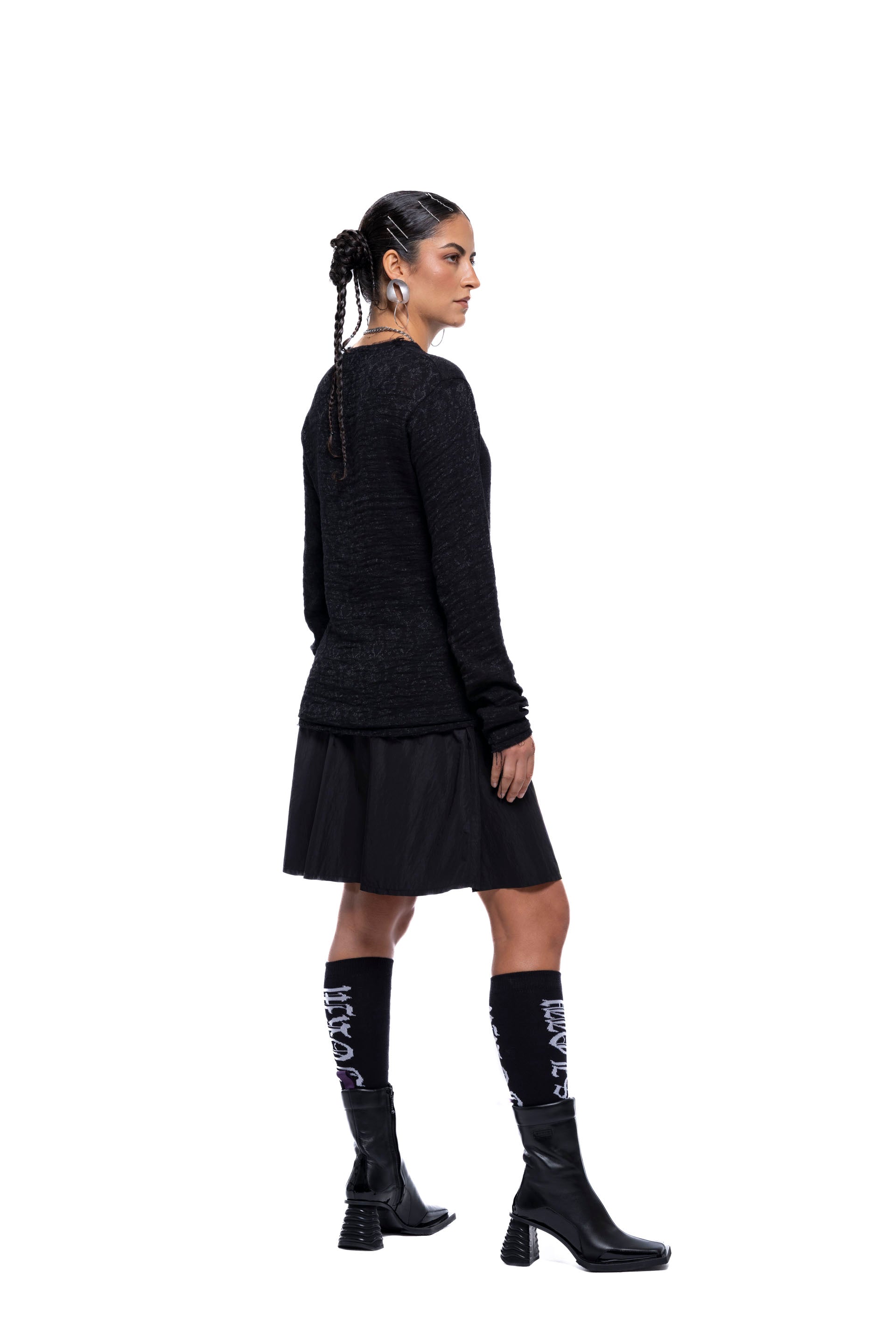 HELENA TOP – Black Filigree (Preorder)