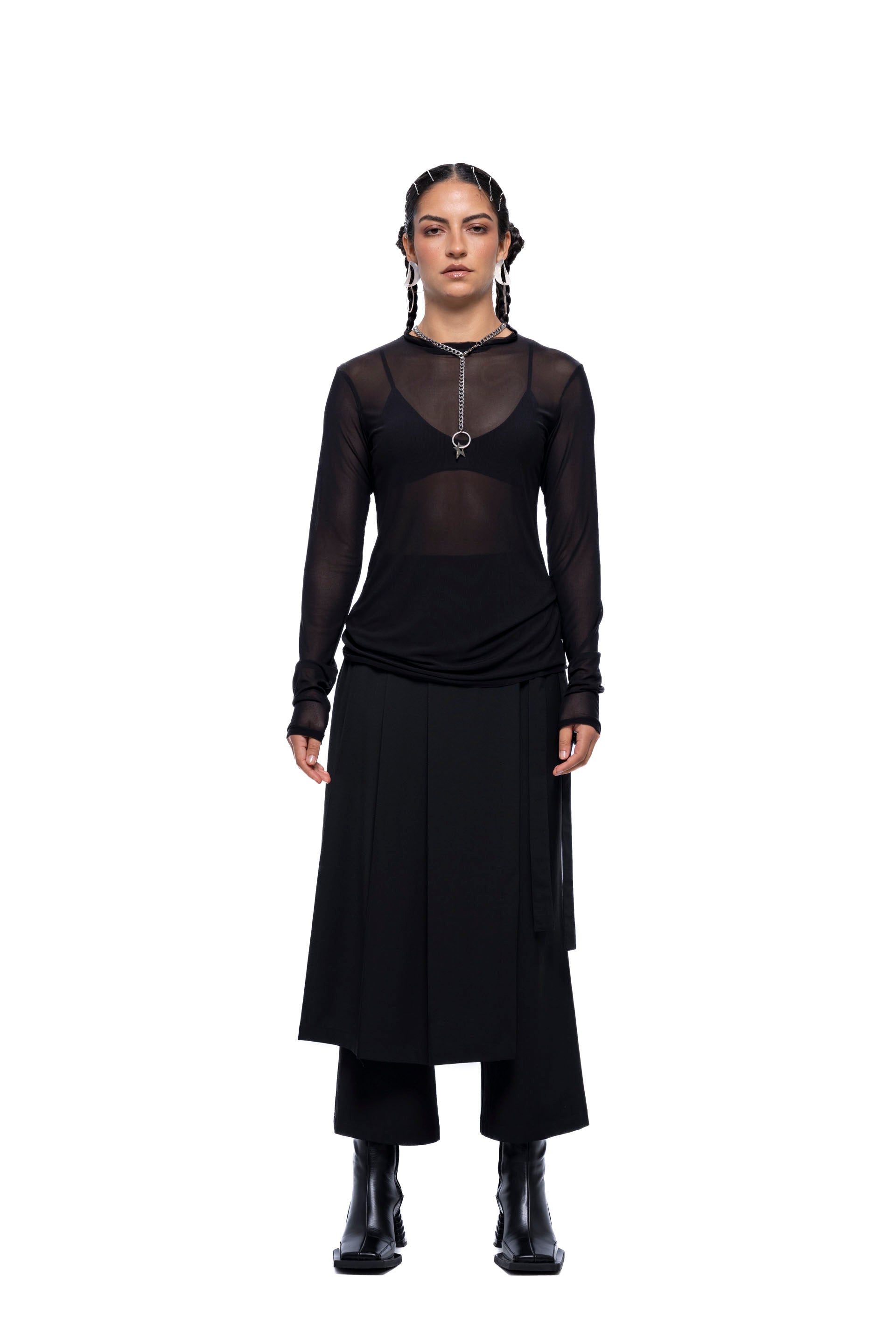 HELENA TOP – Black Mesh (Preorder)