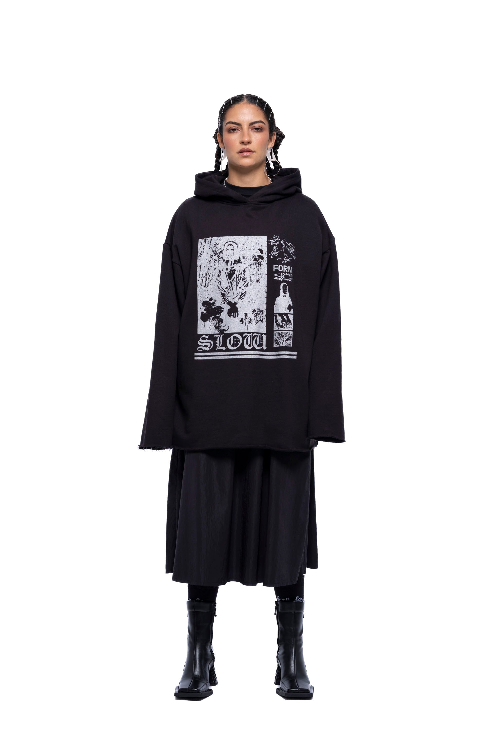SLOW FORM HOODIE – Black