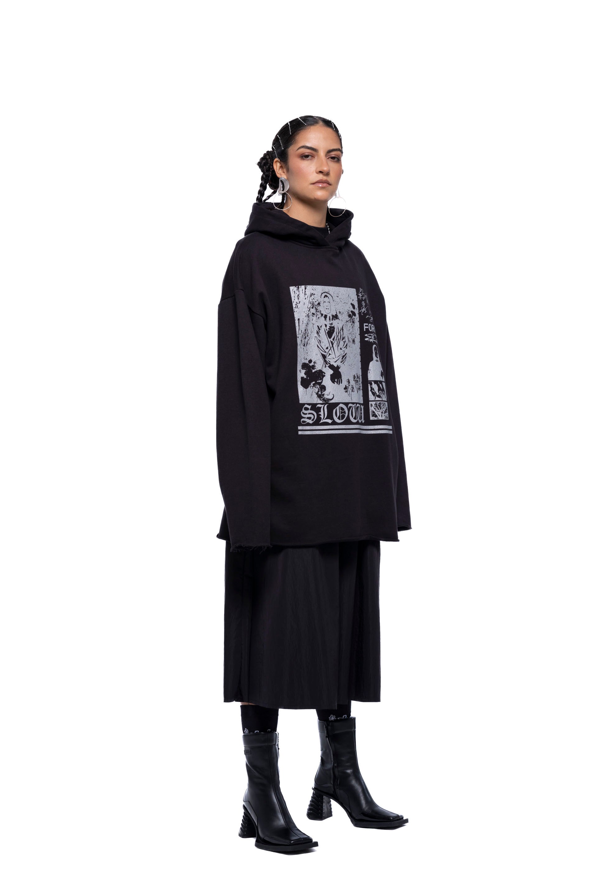 SLOW FORM HOODIE – Black