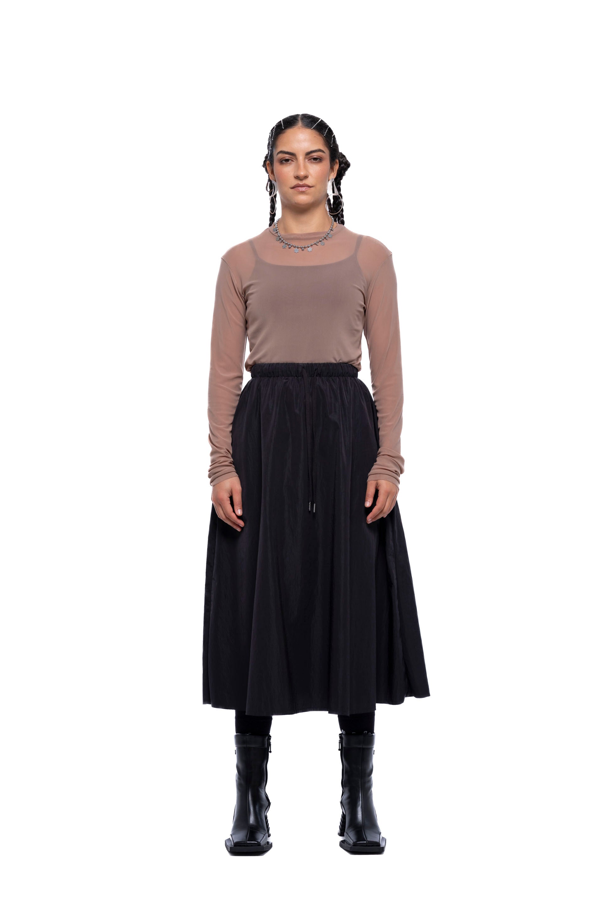 SERVICE SKIRT LONG – Black Sport (Preorder)