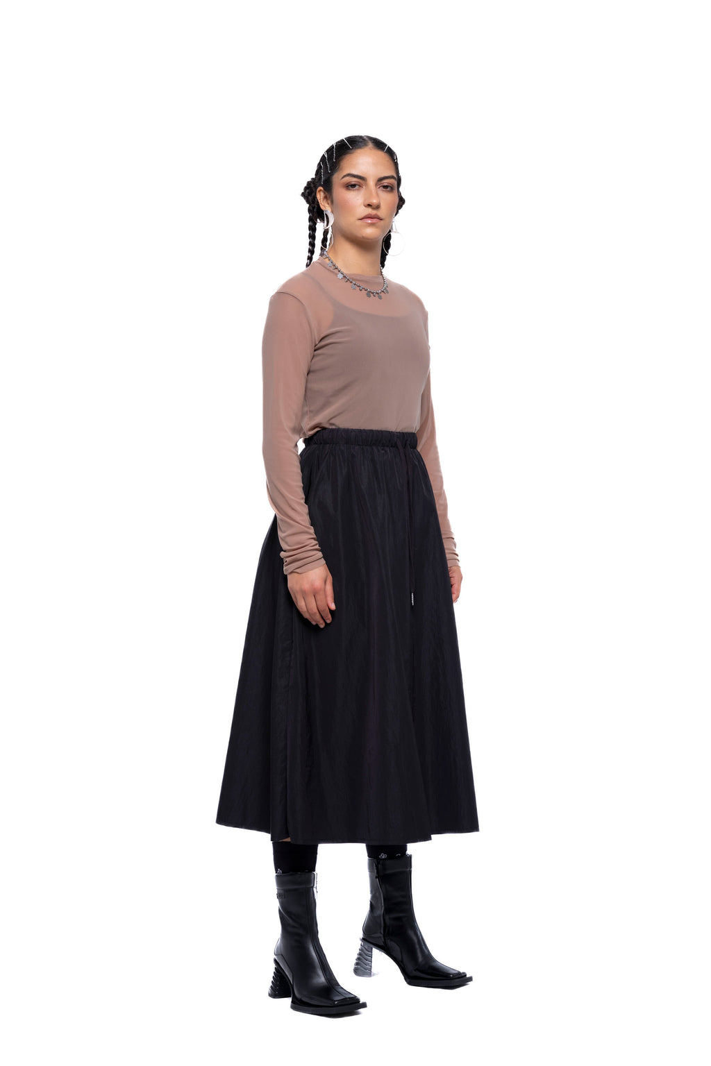 SERVICE SKIRT LONG – Black Sport (Preorder)