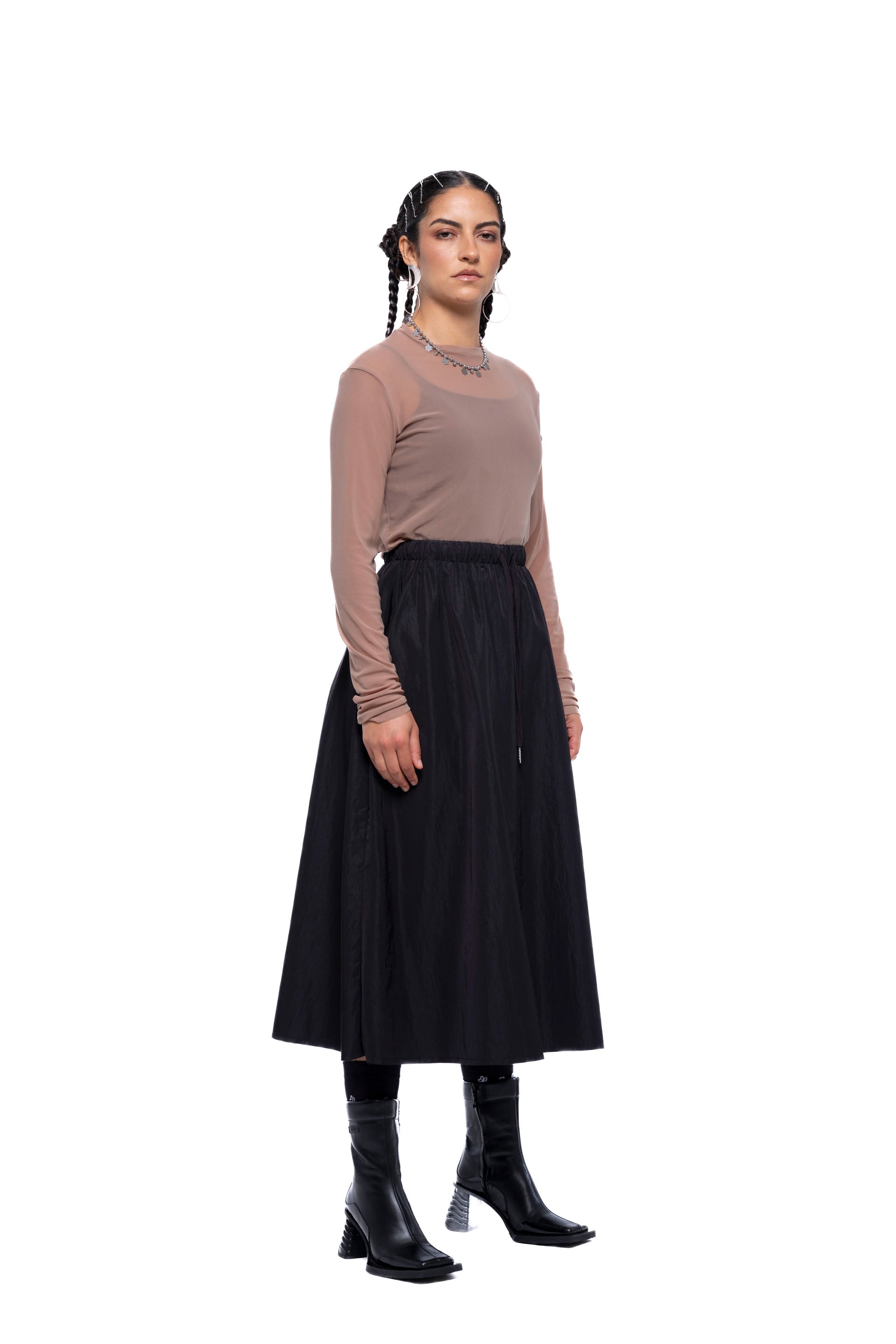 SERVICE SKIRT LONG – Black Sport (Preorder)