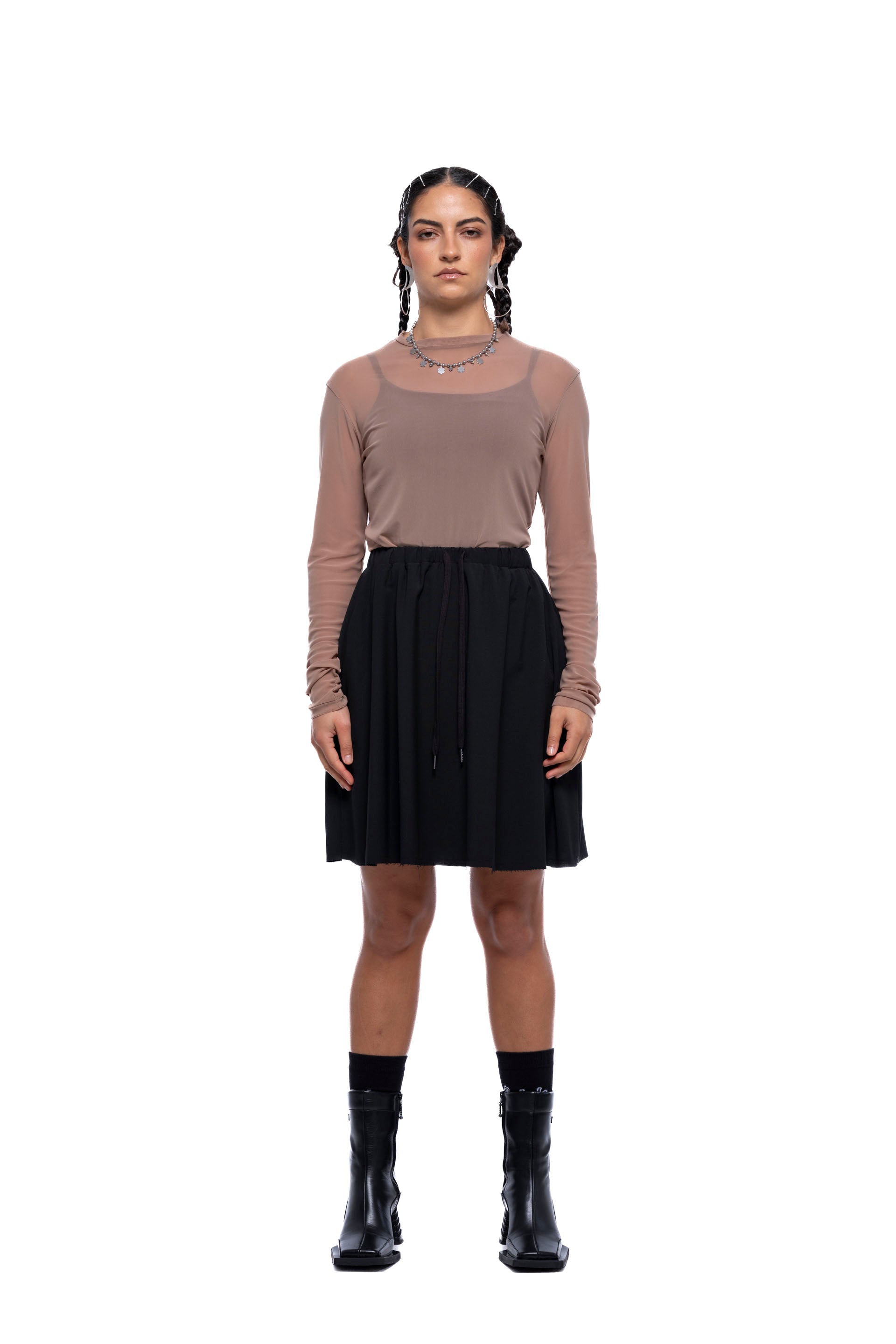 SERVICE SKIRT MINI – Black Suiting (Preorder)