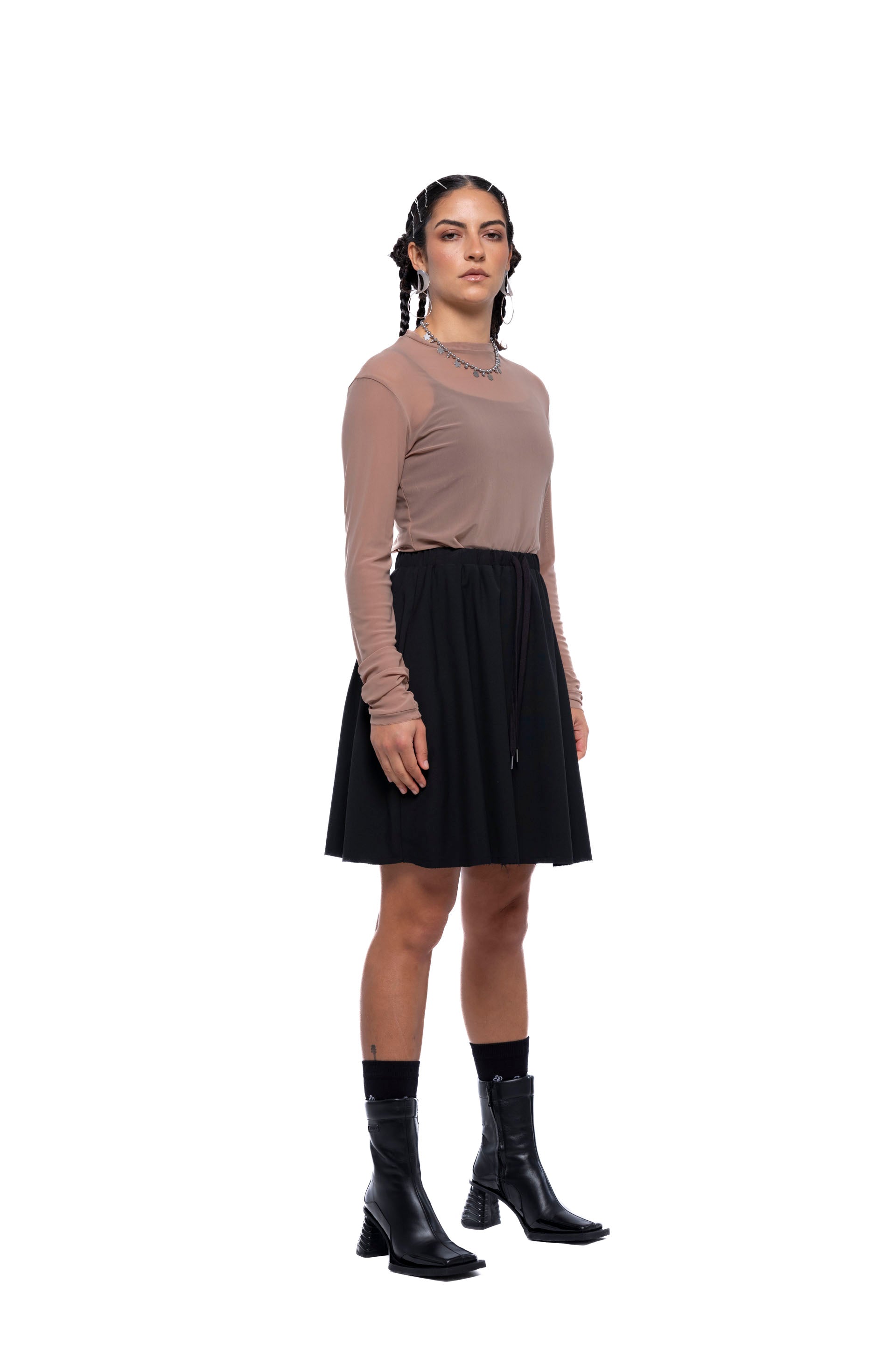 SERVICE SKIRT MINI – Black Suiting (Preorder)