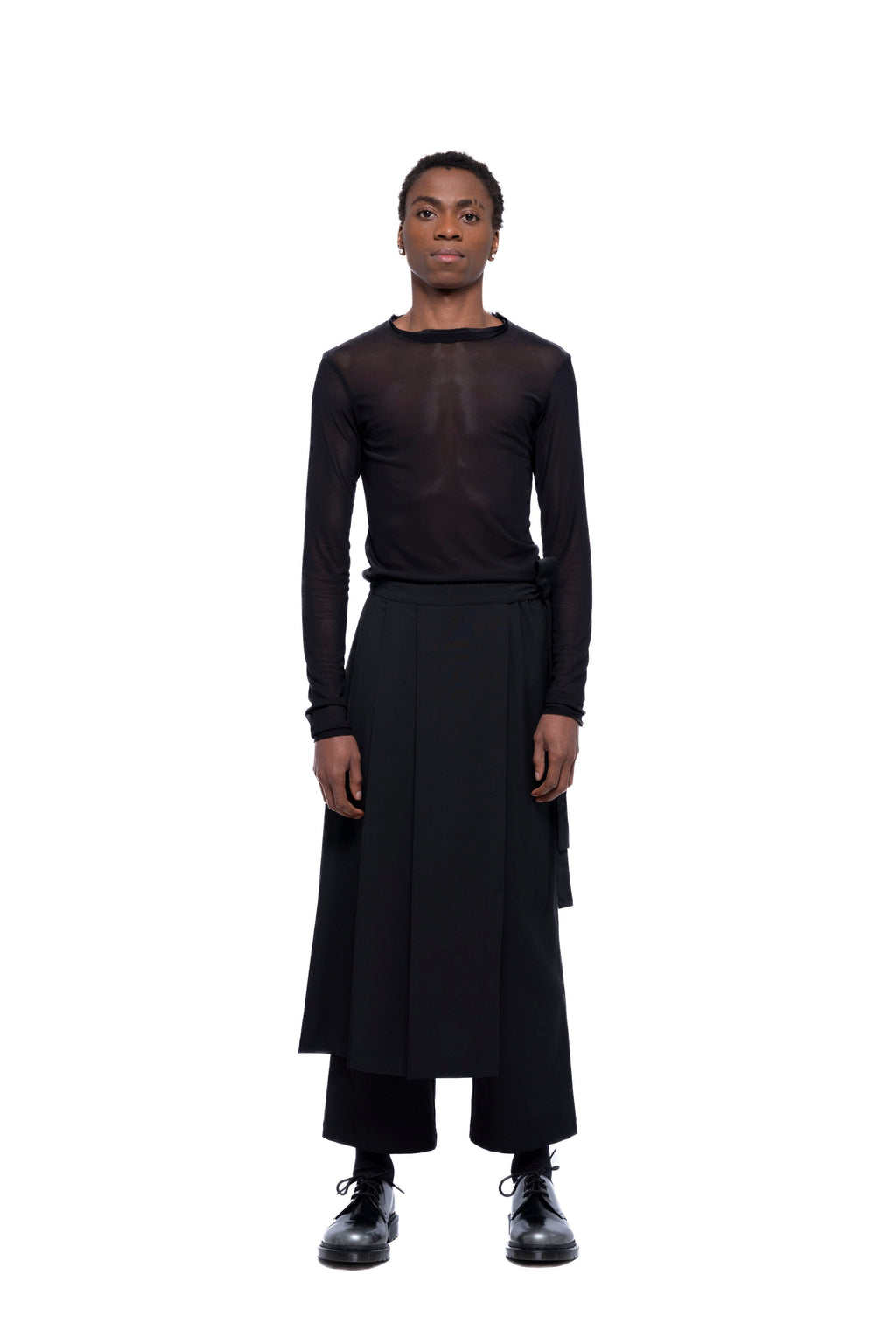 GRETA SKÖRT PANT – Black Suiting (Preorder)