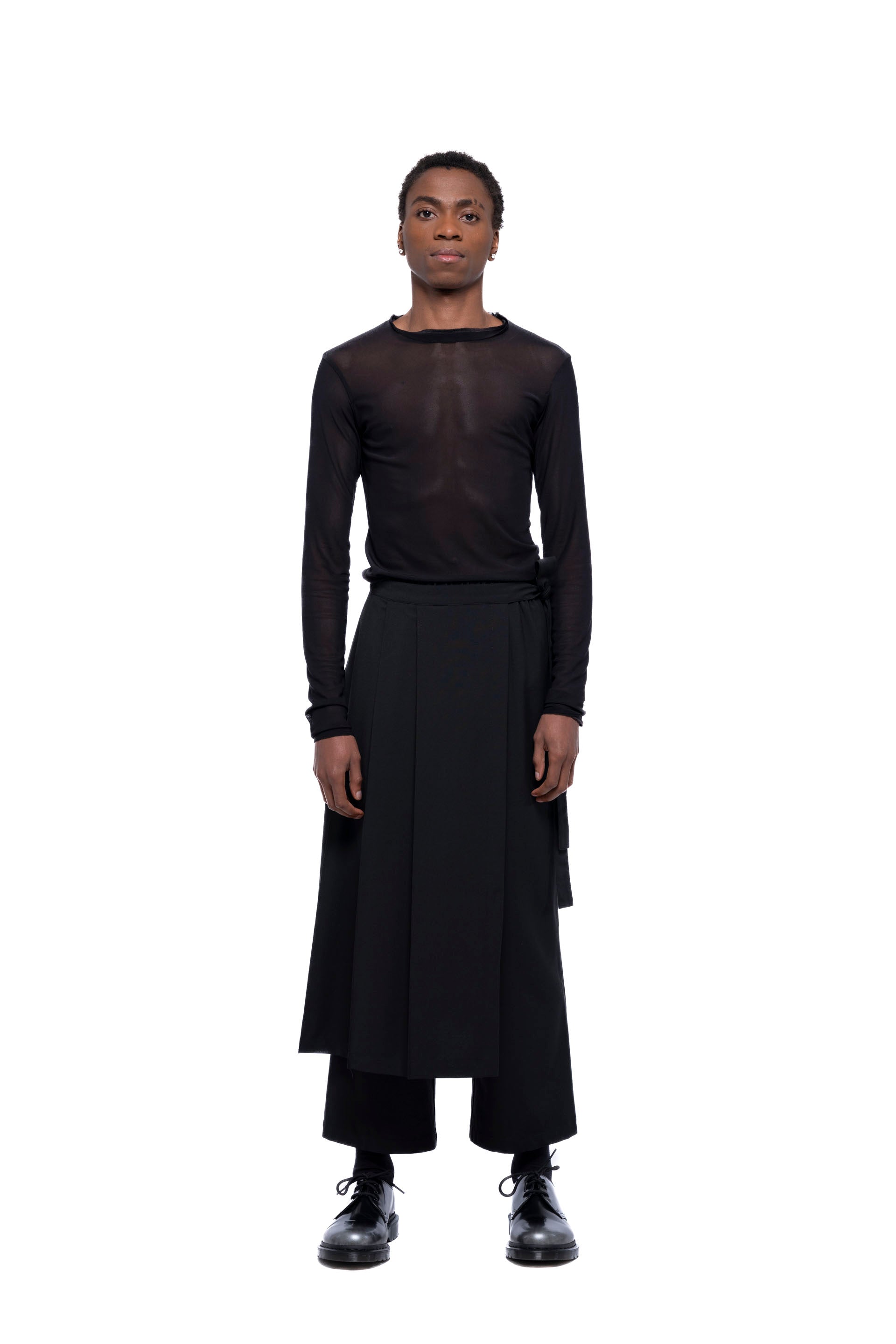 GRETA SKÖRT PANT – Black Suiting (Preorder)